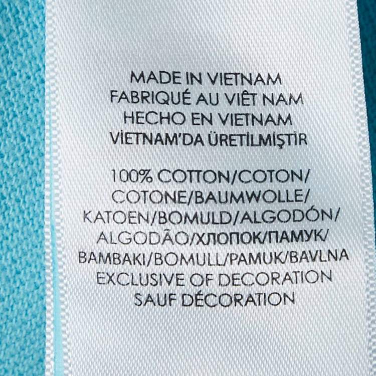 Pre Owned Polo Ralph Lauren Blue Ombre Pique Polo T-Shirt L