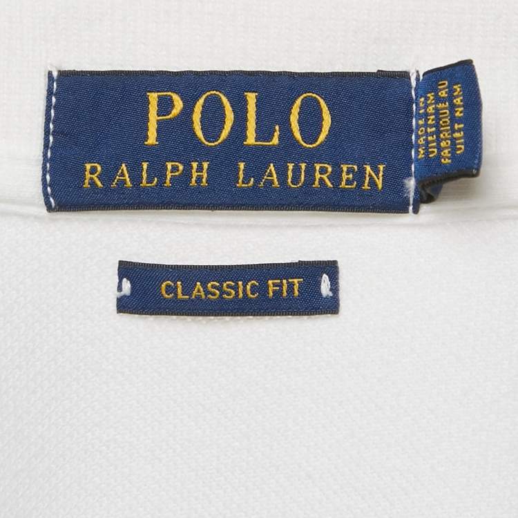 Pre Owned Polo Ralph Lauren Blue Ombre Pique Polo T-Shirt L