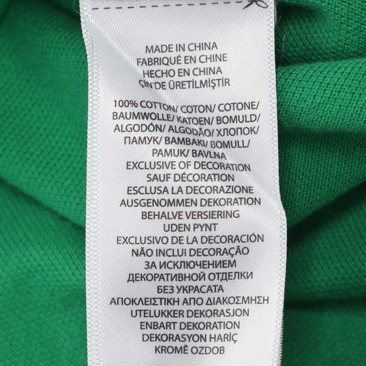 مملوكة مسبقًا Polo Ralph Lauren Green Jersey Polo T-Shirt L