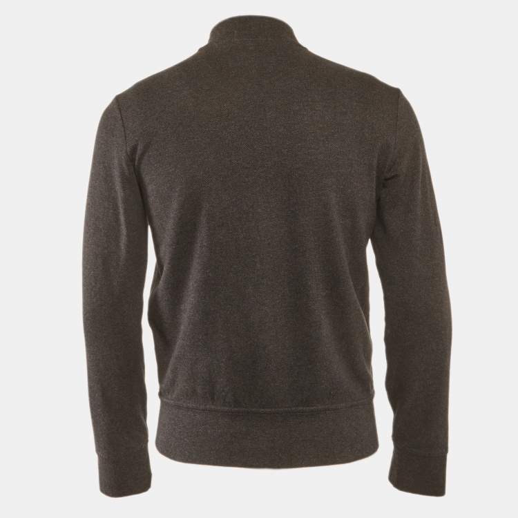 Pre Owned Polo Ralph Lauren Grey Wool Blend Zip-Up Jacket XS