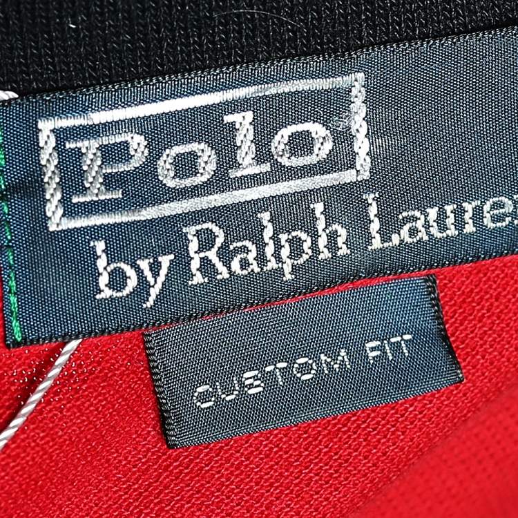 Pre Owned Polo Ralph Lauren Red Cotton Pique Summer Classic Slim Fit Polo T-Shirt S