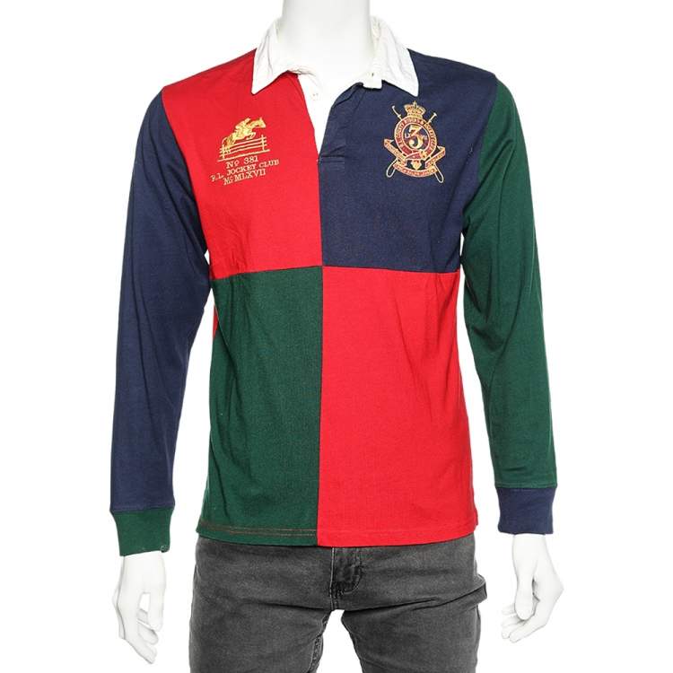 مملوكة مسبقًا Polo Ralph Lauren Colorblock Cotton Jersey Polo T-Shirt XL