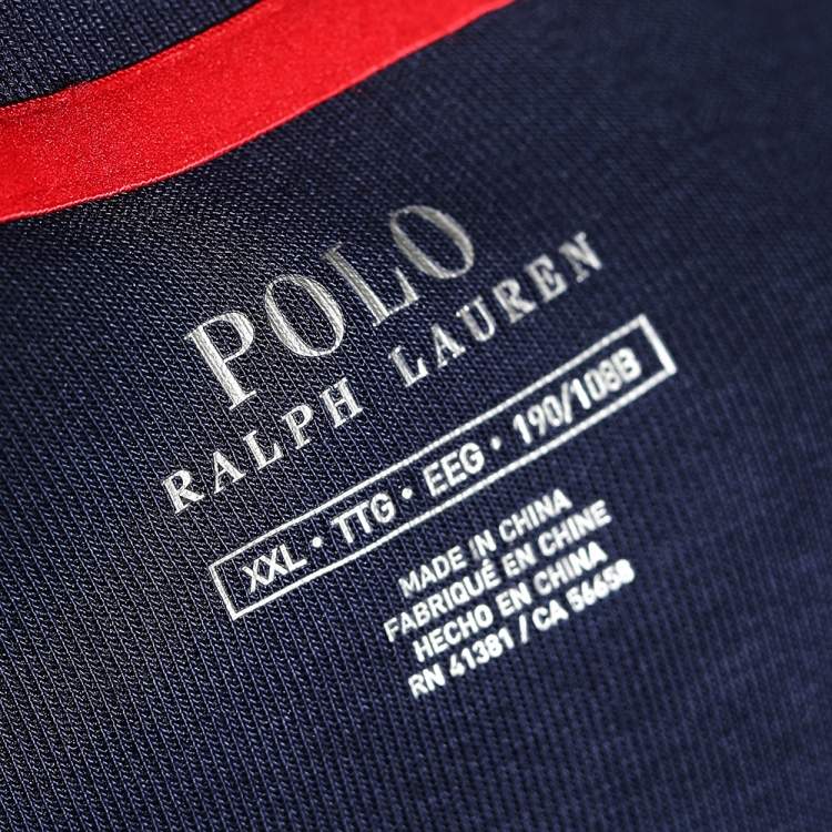 Pre Owned Polo Ralph Lauren for US Open Bicolor Knit Ball Boy Track Jacket XXL