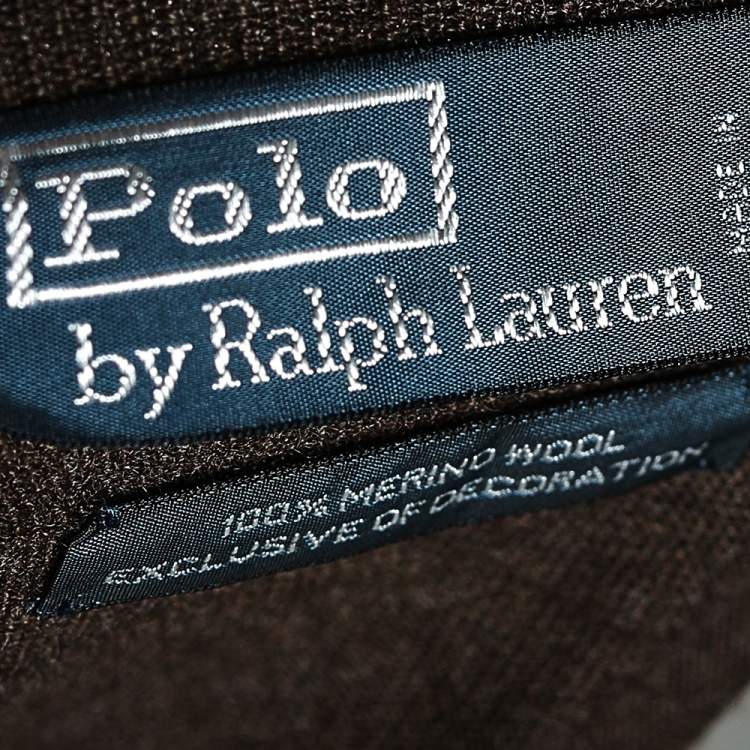 Pre Owned Polo By Ralph Lauren Brown Wool Long Sleeve Sweater 1XB