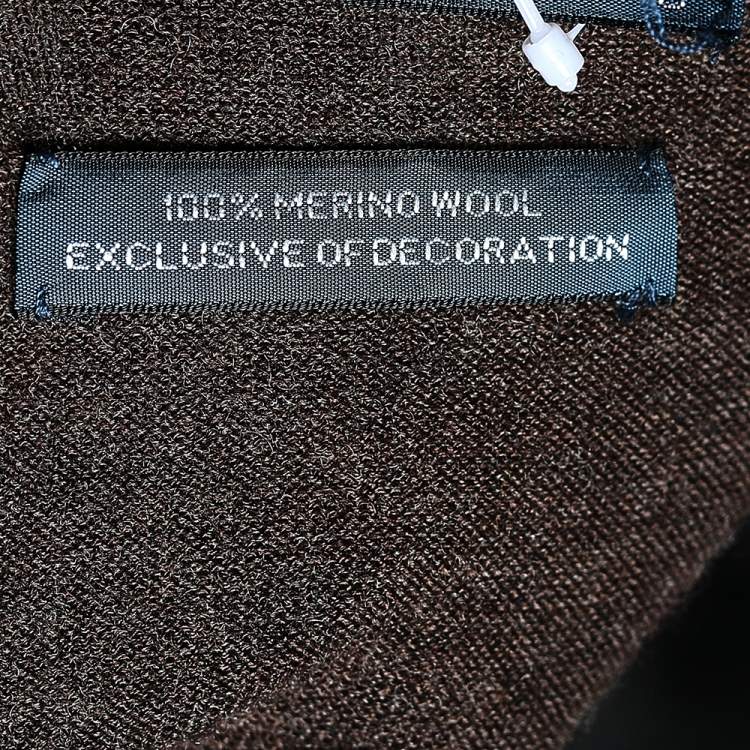 Pre Owned Polo By Ralph Lauren Brown Wool Long Sleeve Sweater 1XB