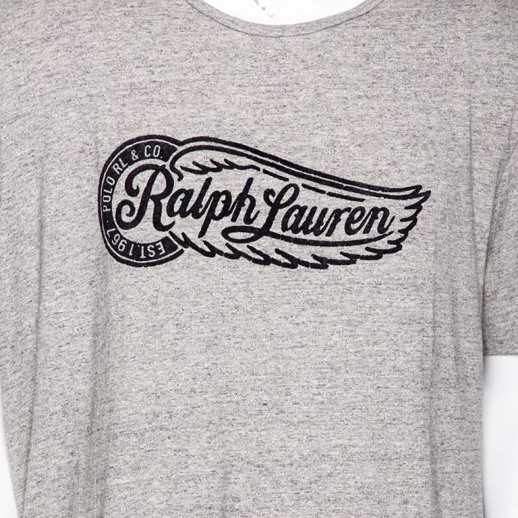Pre Owned Polo Ralph Lauren Grey Cotton Custom Slim Fit T-Shirt XXL