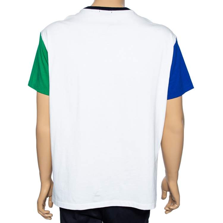 Pre Owned Polo Ralph Lauren Colorblock Cotton Classic Fit Short Sleeve T-Shirt L