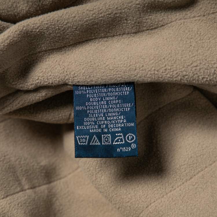 Pre Owned Polo Ralph Lauren Beige Synthetic Bomber Jacket S