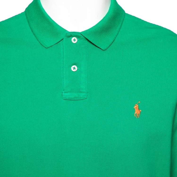 مملوكة مسبقًا Polo Ralph Lauren Green Cotton Pique Polo T-Shirt XL