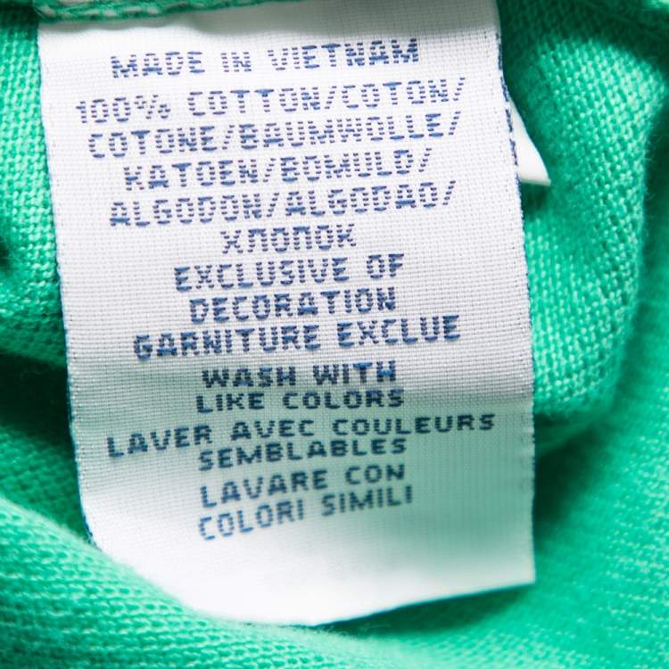 Pre Owned Polo Ralph Lauren Green Cotton Polo T-Shirt S