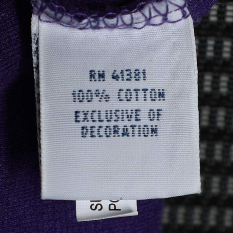 Pre Owned Polo Ralph Lauren Purple Cotton Turtleneck Long Sleeve Sweater L