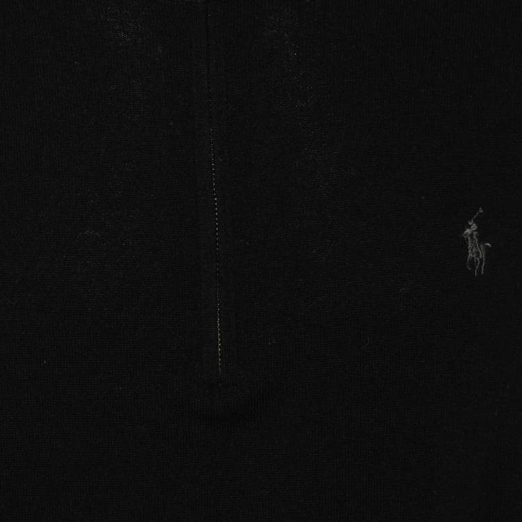 Pre Owned Polo Ralph Lauren Black Cashmere Turtleneck Long Sleeve Sweater L