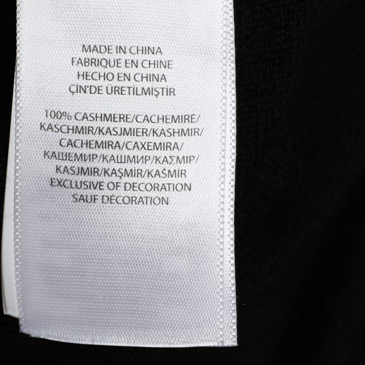 Pre Owned Polo Ralph Lauren Black Cashmere Turtleneck Long Sleeve Sweater L
