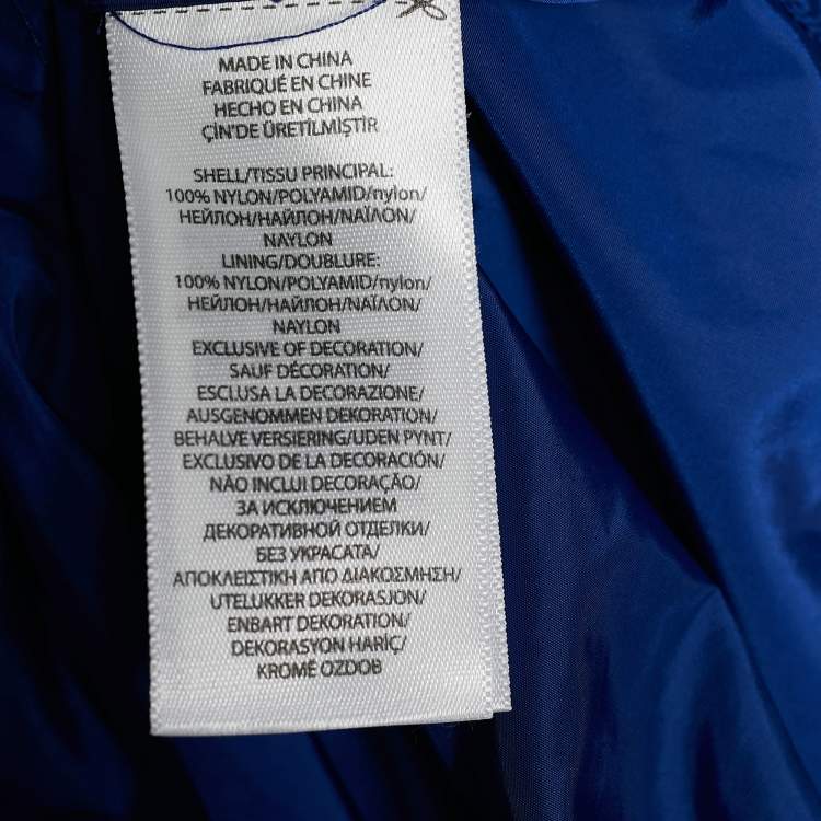 Pre Owned Polo Ralph Lauren Blue Synthetic Windbreaker Hooded Jacket XL