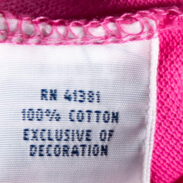 Pre Owned Polo Ralph Lauren Pink Cotton Pique Custom Fit Polo T-Shirt M