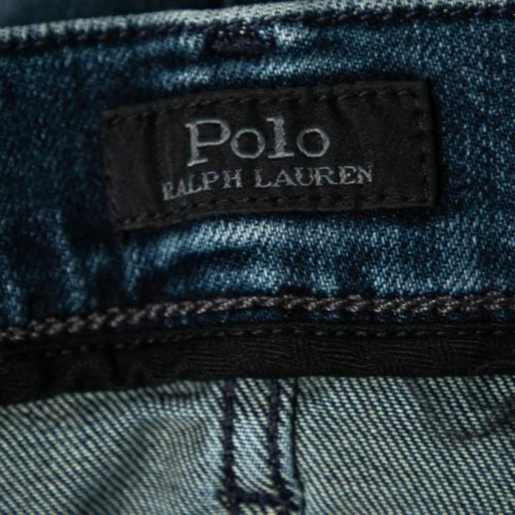 Pre Owned Polo Ralph Lauren Blue Denim Eldridge Skinny Jeans M