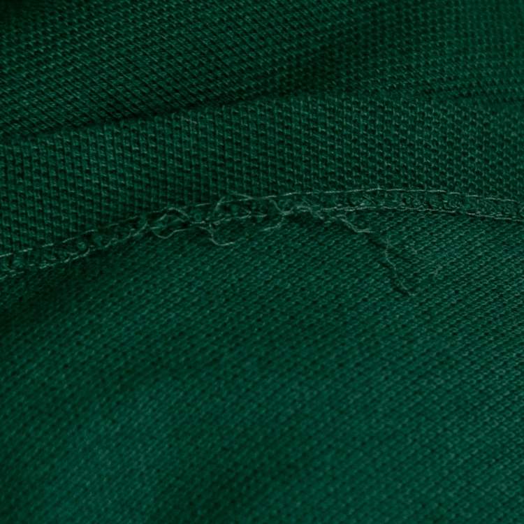 Pre Owned Polo Ralph Lauren Dark Green Cotton Pique Custom Slim Fit Polo T-Shirt XXL