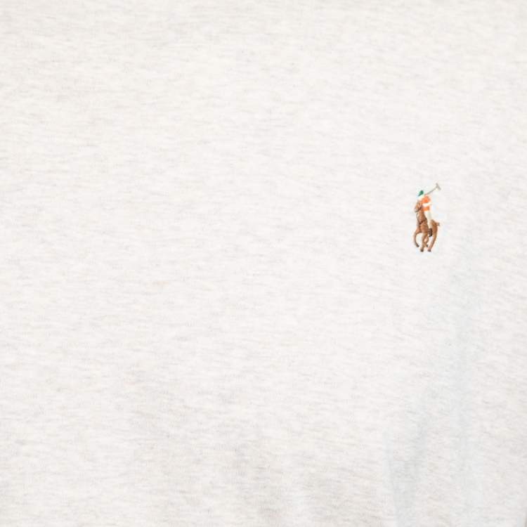 Pre Owned Polo Ralph Lauren Cream Cotton Custom Slim Fit T-Shirt XXL