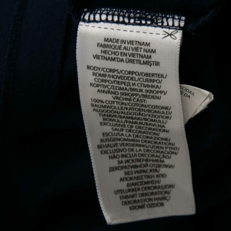 Pre Owned Polo Ralph Lauren Navy Blue Cotton Custom Slim Fit T-Shirt XXL