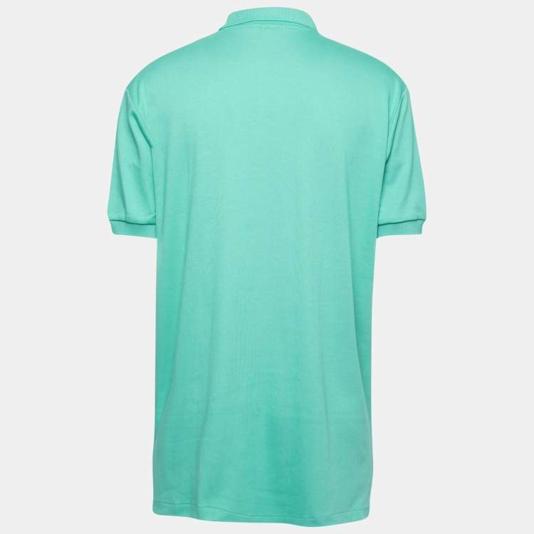 Pre Owned Polo Ralph Lauren Green Cotton Polo T-Shirt L