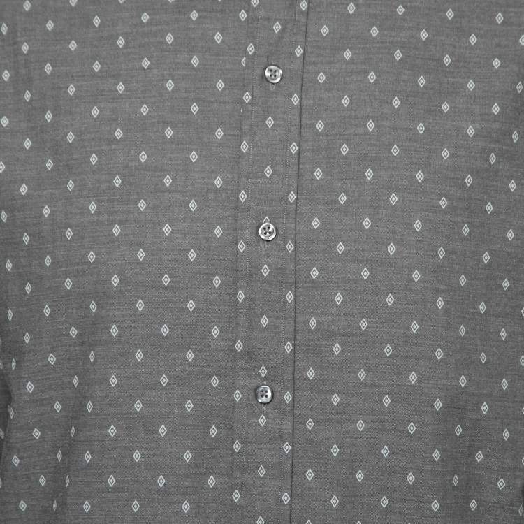 Pre Owned Polo Ralph Lauren Grey Cotton Long Sleeve Button Front Shirt XL