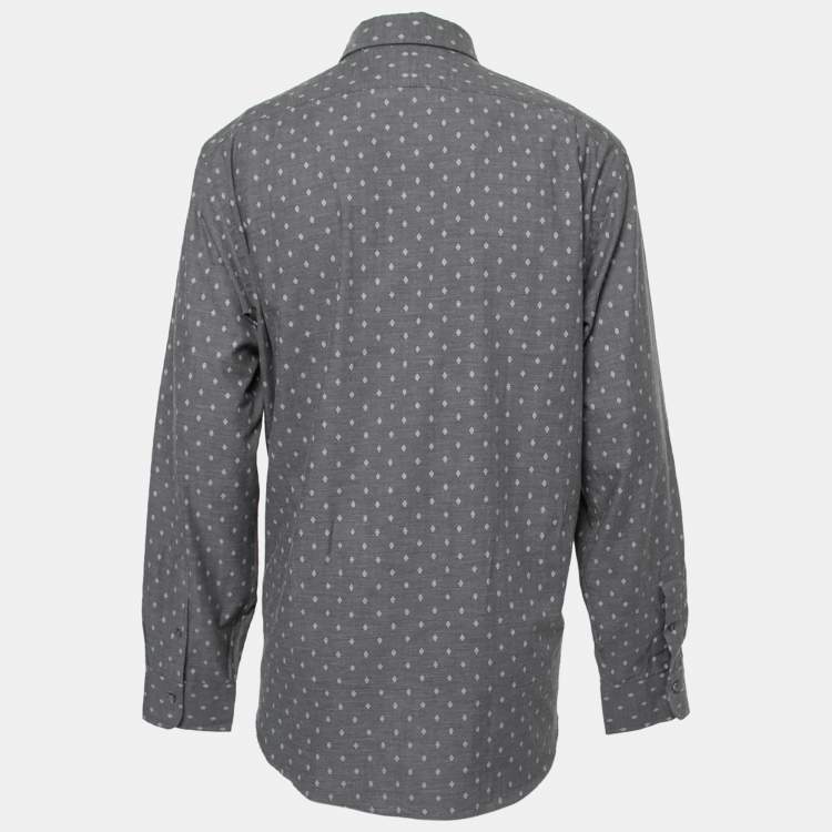 Pre Owned Polo Ralph Lauren Grey Cotton Long Sleeve Button Front Shirt XL
