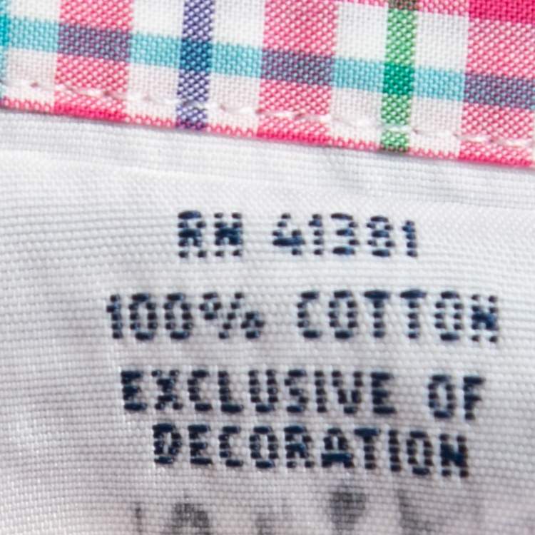 Pre Owned Polo Ralph Lauren Pink Checked Cotton Button Front Shirt XL