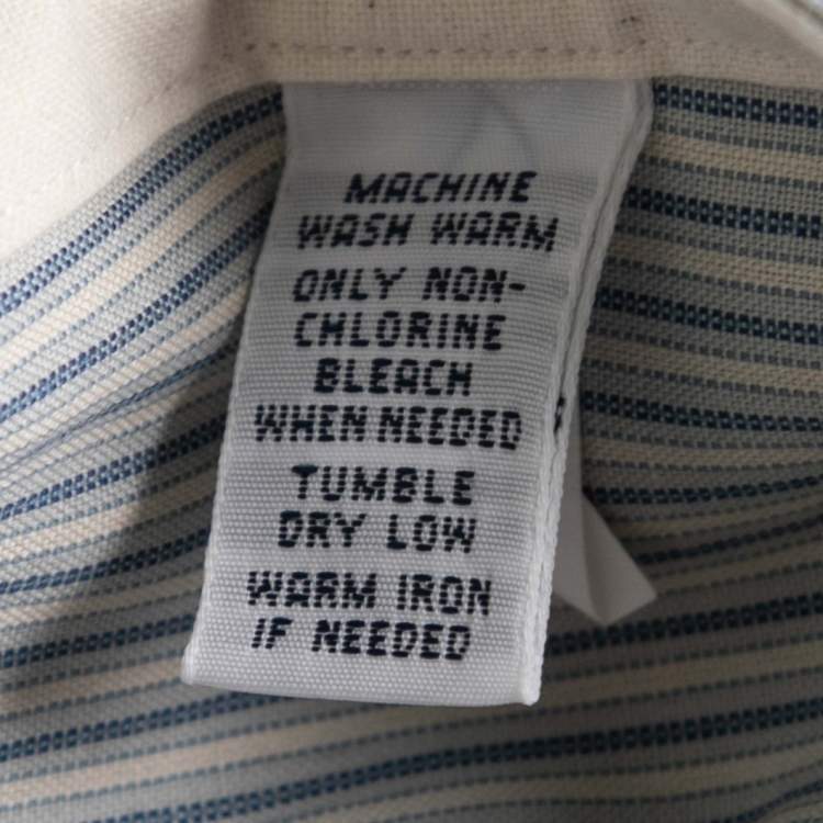Pre Owned Polo Ralph Lauren Blue Striped Cotton Button Front Shirt L