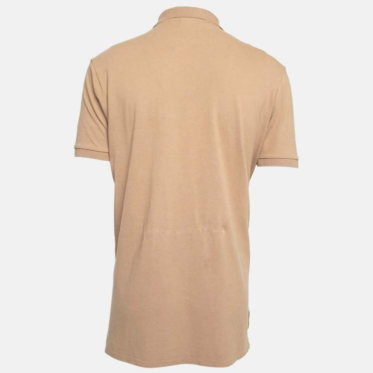 Pre Owned Polo Ralph Lauren Brown Cotton Polo T-Shirt XL