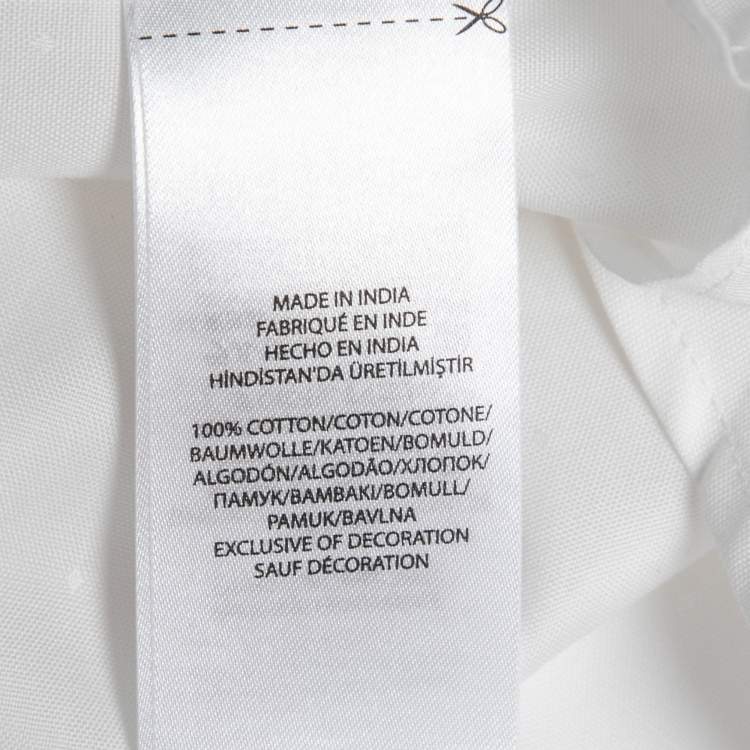 Pre Owned Polo Ralph Lauren White Cotton Button Front Shirt XL