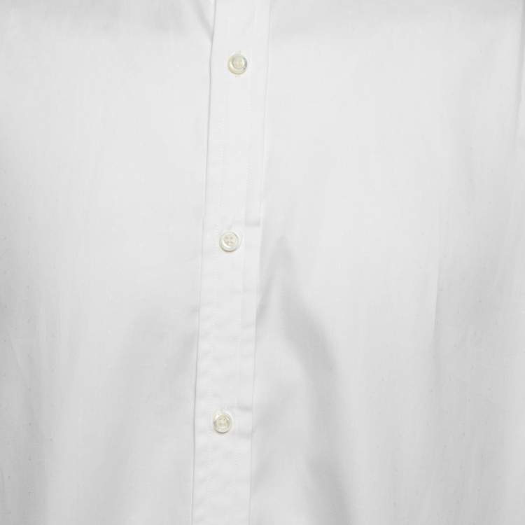 Pre Owned Polo Ralph Lauren White Cotton Button Front Shirt XL
