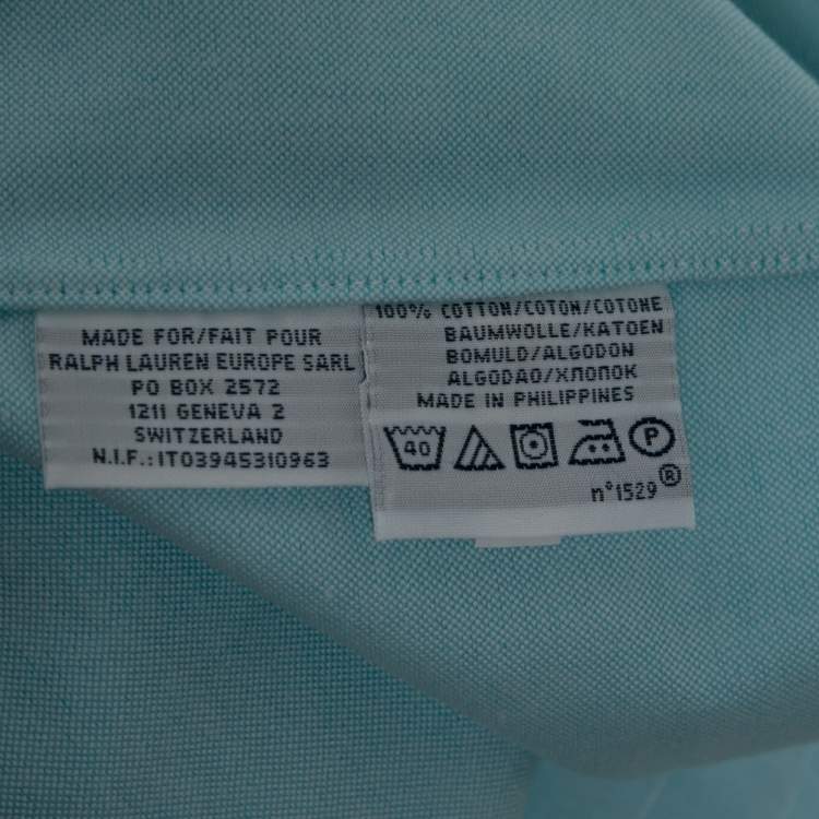 Pre Owned Polo Ralph Lauren Blue Cotton Long Sleeve Shirt S