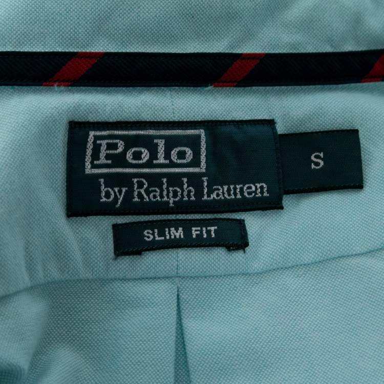 Pre Owned Polo Ralph Lauren Blue Cotton Long Sleeve Shirt S