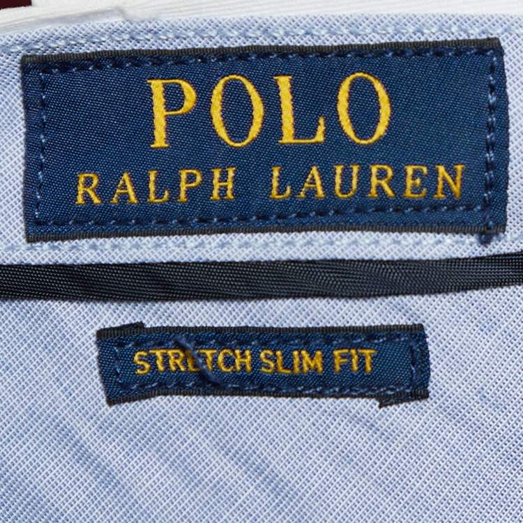 Pre Owned Polo Ralph Lauren White Cotton Stretch Slim Fit Trousers XL