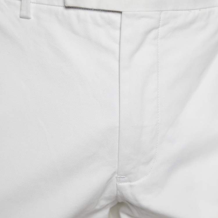 Pre Owned Polo Ralph Lauren White Cotton Stretch Slim Fit Trousers XL
