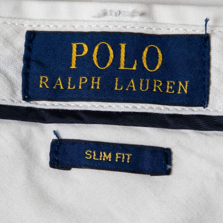 Pre Owned Polo Ralph Lauren Light Beige Cotton Slim Fit Pants XL Waist 37" 
