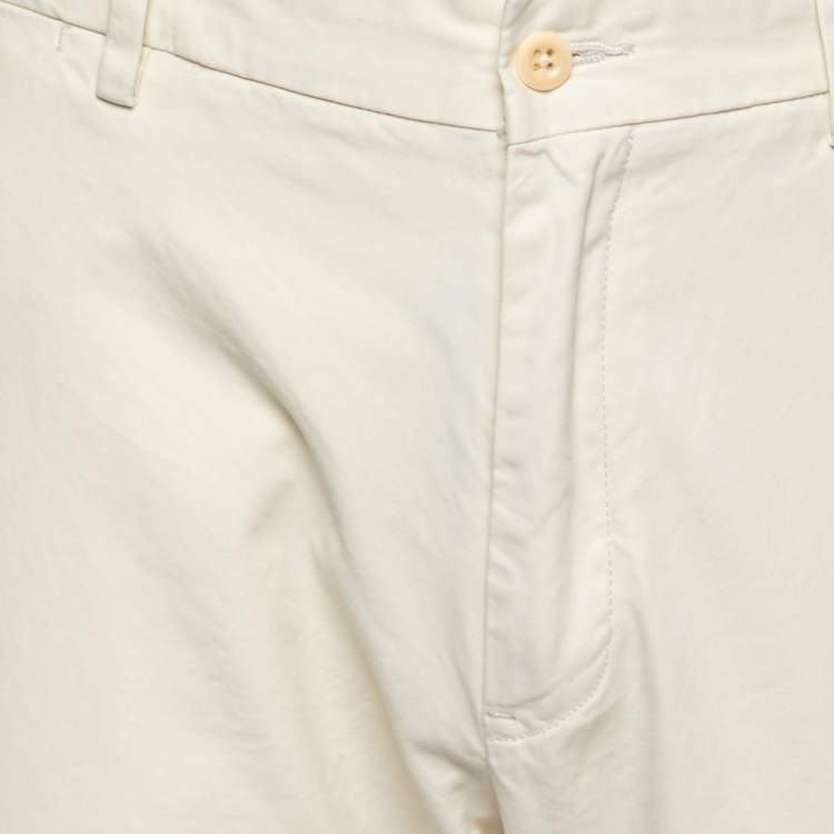 Pre Owned Polo Ralph Lauren Light Beige Cotton Slim Fit Pants XL Waist 37" 