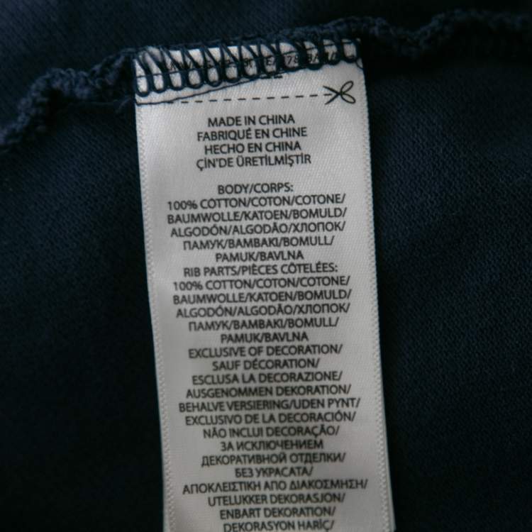 Pre Owned Polo Ralph Lauren Blue Star Print Slim Fit Polo T-Shirt L