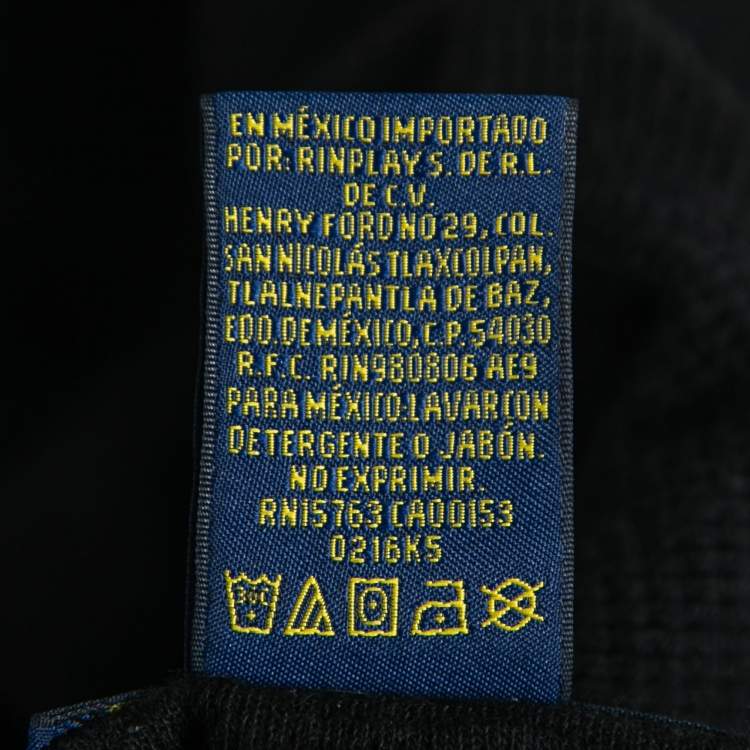 Pre Owned Polo Ralph Lauren Black Cotton Knit Long-Sleeve T-Shirt M  