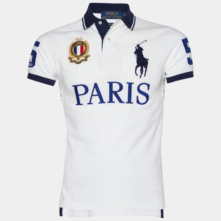 Polo Ralph Lauren White Logo Embroidered Cotton Polo T-Shirt XS Polo Ralph  Lauren | TLC