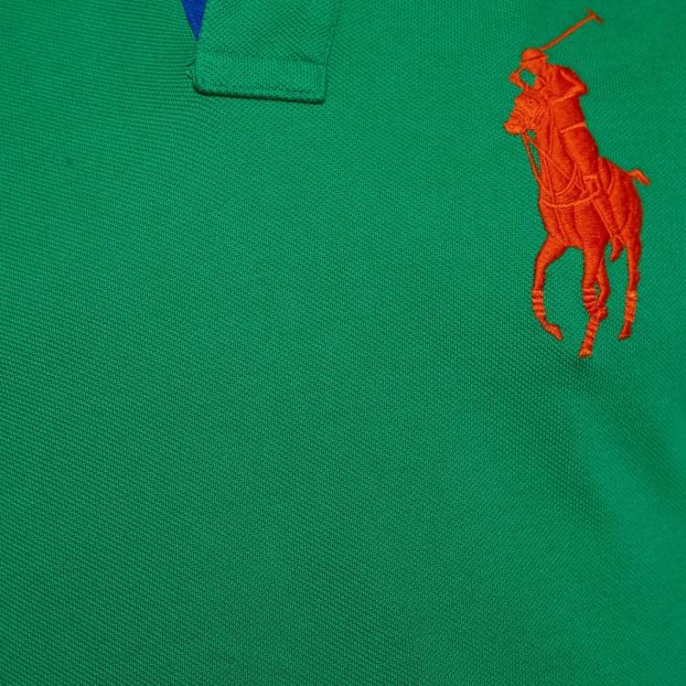 Pre Owned Polo Ralph Lauren Green Cotton Pique Polo T-Shirt XS