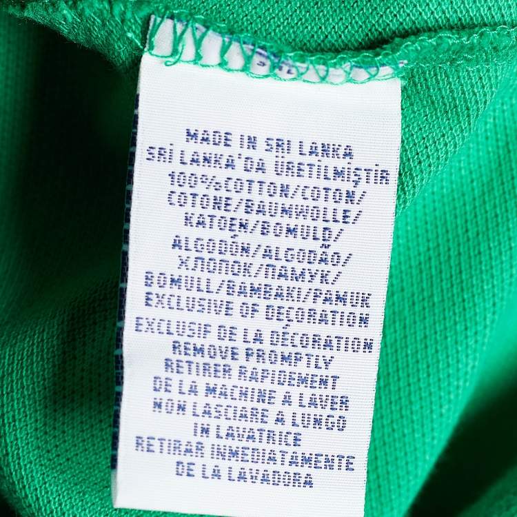 Pre Owned Polo Ralph Lauren Green Cotton Pique Polo T-Shirt XS