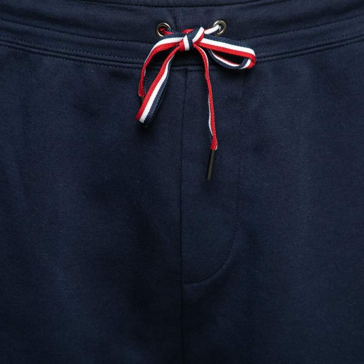 Pre Owned Polo Ralph Lauren Navy Blue Cotton Logo Bear Printed Shorts L