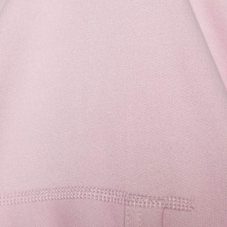 Pre Owned Polo Ralph Lauren Light Pink Cotton Knit Hooded Sweatshirt XXL