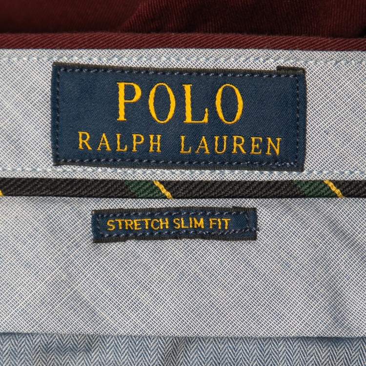 مملوكة مسبقًا Polo Ralph Lauren Burgundy Stretch Cotton Chinos M
