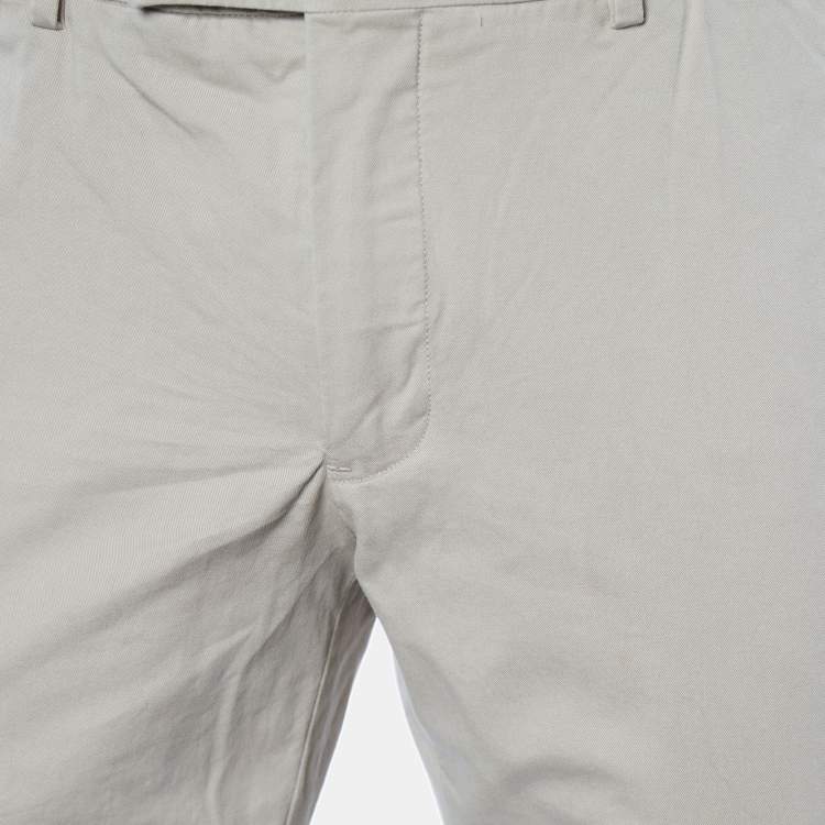 Pre Owned Polo Ralph Lauren Beige Cotton Elasticized Waist Pants M