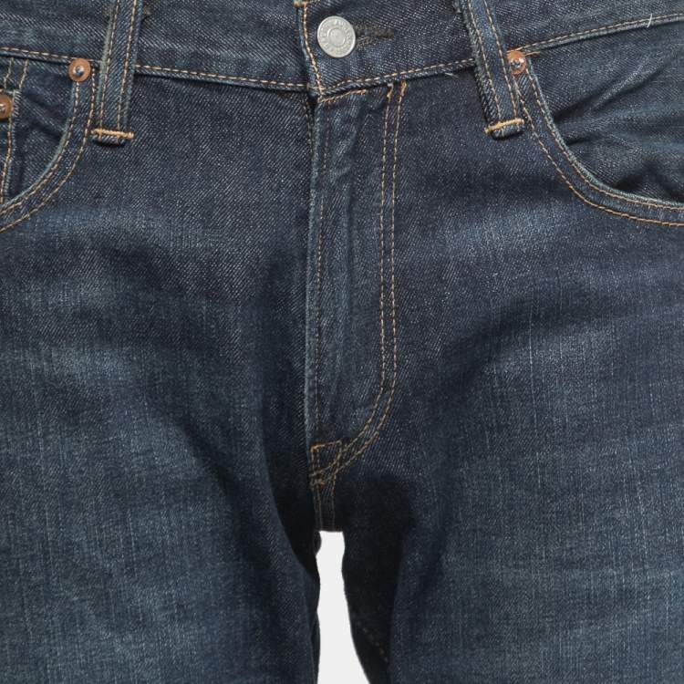 Pre Owned Polo Ralph Lauren Dark Blue Denim Straight Leg Jeans M Waist 32"