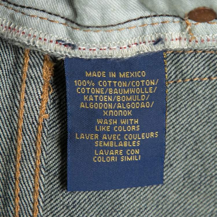 Pre Owned Polo Ralph Lauren Dark Blue Denim Straight Leg Jeans M Waist 32"