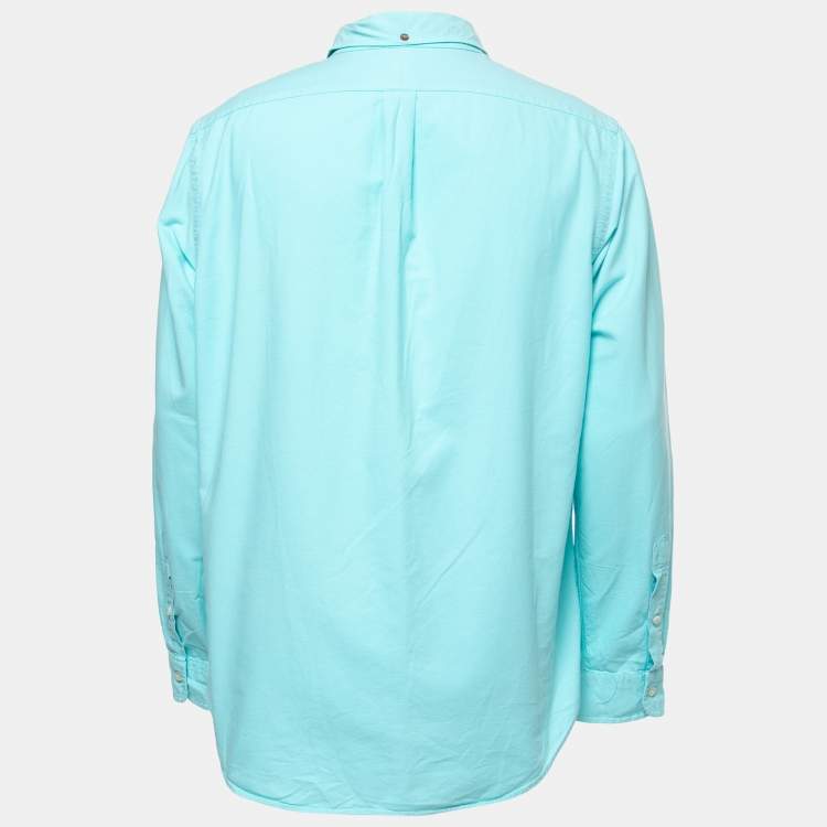 مملوكة مسبقًا Polo Ralph Lauren Blue Cotton Full Sleeve Shirt L