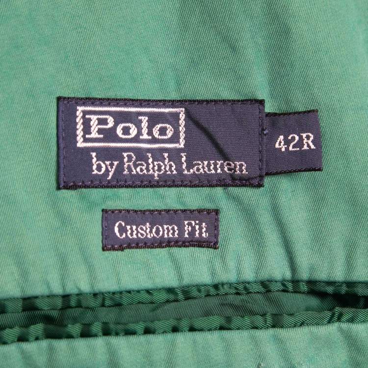 Pre Owned Polo Ralph Lauren Green Cotton Single Breasted Sport Jacket XL